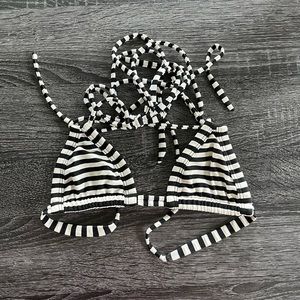 Montce Swim stripe bikini top